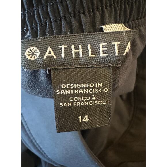 Athleta Brooklyn Lined Jogger Pants Black Stretch Pockets Women's Size 14 - Picture 14 of 16